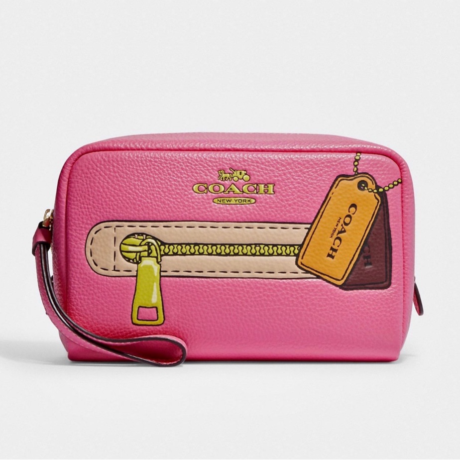 Coach Dempsey Boxy Cosmetic Case 20 With Trompe L'oeil Print
